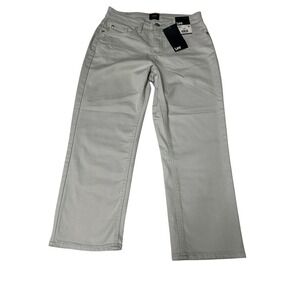 Lee Womens Soft Grey Mid Rise Crop Capris Stretch Jeans 4M 112352367 NEW